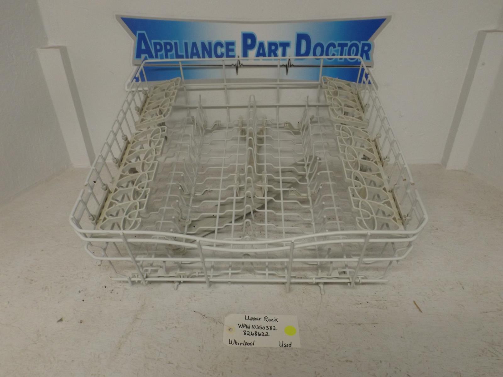 Whirlpool Dishwasher WPW10350382 8268622 Upper Dish Rack Used Whirlpool Dishwasher WPW10350382 8268622 Upper Dish Rack Used